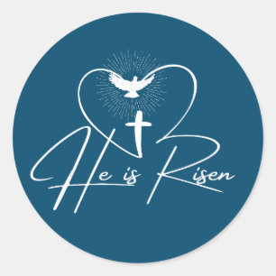 Adesivo Redondo Ele Está Risen