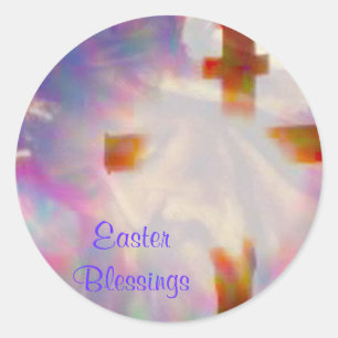 Adesivo Redondo Ele Está Risen!  Páscoas