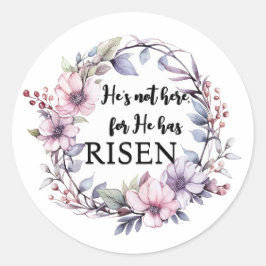 Adesivo Redondo Ele Não Está Aqui Porque Ele Tem Páscoa De Riscar