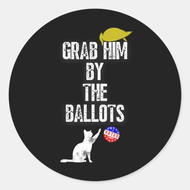 Adesivo Redondo Ele Pelos Polls Kamala Harris 47 47º Presidente U (Frente)