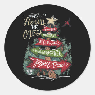 Adesivo Redondo Ele Será Chamado De Maravilhoso Conselheiro Podero