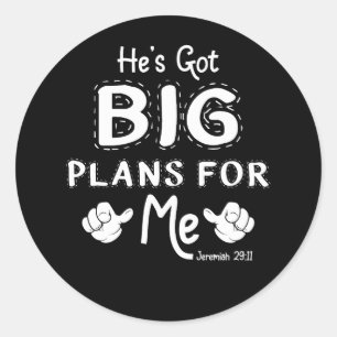 Adesivo Redondo Ele Tem Grandes Planos Para Mim Jeremiah 29 11 Bíb
