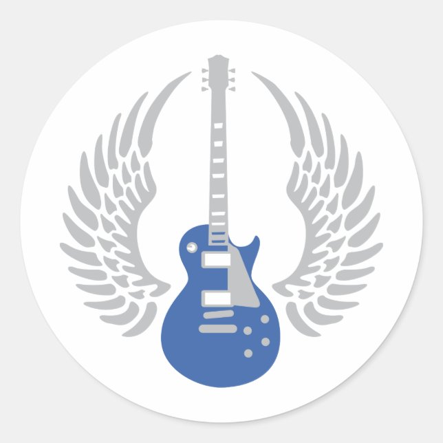 Adesivo Redondo Electric guitar (Frente)