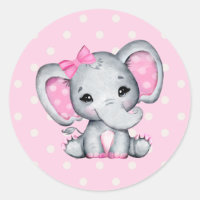 Elefante-Bebê rosa com orelhas-Bolinhas
