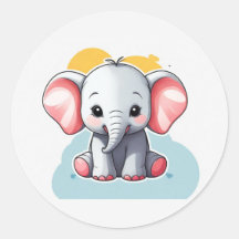 Elefante Bebê sorridente com Cheeks Esmagadores, k