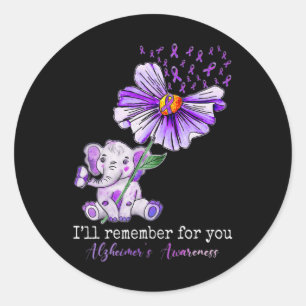 Adesivo Redondo Elefante Bonito Que Lembrarei Para Vocês 2