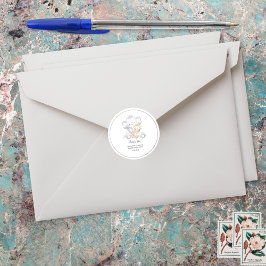 Adesivo Redondo Elefante e Cão Modernos Obrigado