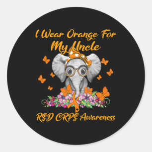 Adesivo Redondo Elefante Eu Visto Laranja Para Meu Tio Rsd Crps