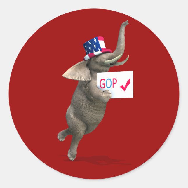 Adesivo Redondo Elefante GOP (Frente)