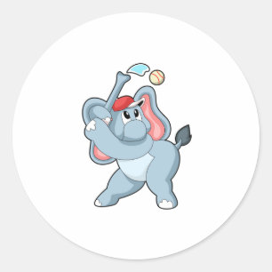 Adesivo Redondo Elefante no Baseball
