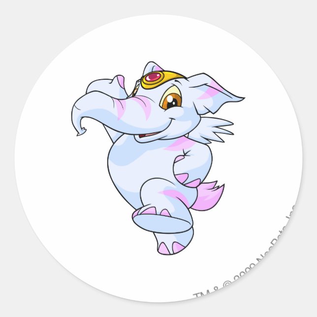 Adesivo Redondo Elefante Striped (Frente)