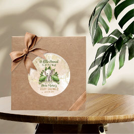 Adesivo Redondo Elefante Um Pequeno Amendoim Está A Caminho Do Chá