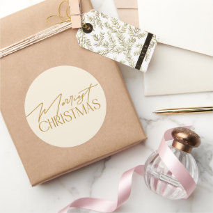 Adesivo Redondo Elegância Clássica Encantadora Férias de Natal