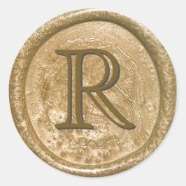 Adesivo Redondo Elegância Dourada