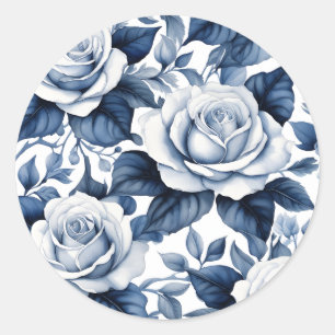 Adesivo Redondo Elegância em Rosa azul
