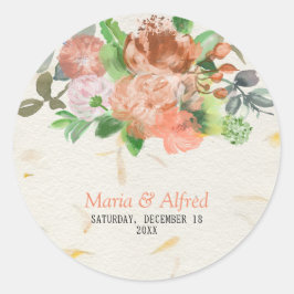 Adesivo Redondo Elegancia en Flor