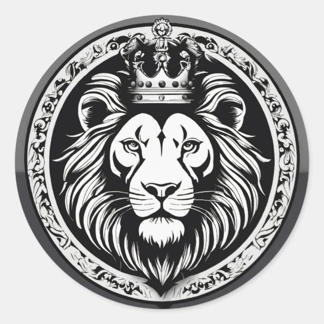 Adesivo Redondo "Elegância Flutuante". (Frente)