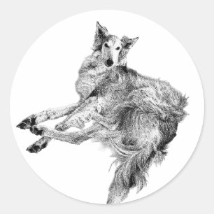 Adesivo Redondo Elegância, Imperturbável – Silken Windhound