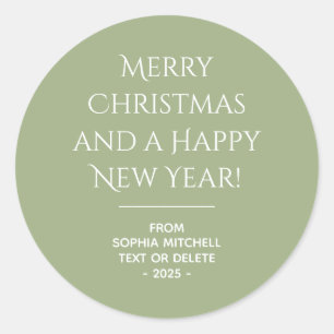 Adesivo Redondo Elegância Mudada - Vinheta de Natal Tranquila