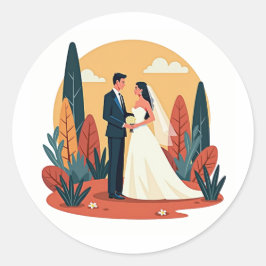 Adesivo Redondo Elegância na Natureza