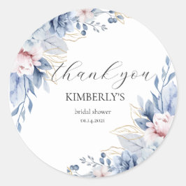 Adesivo Redondo Elegant Boho Wildflower