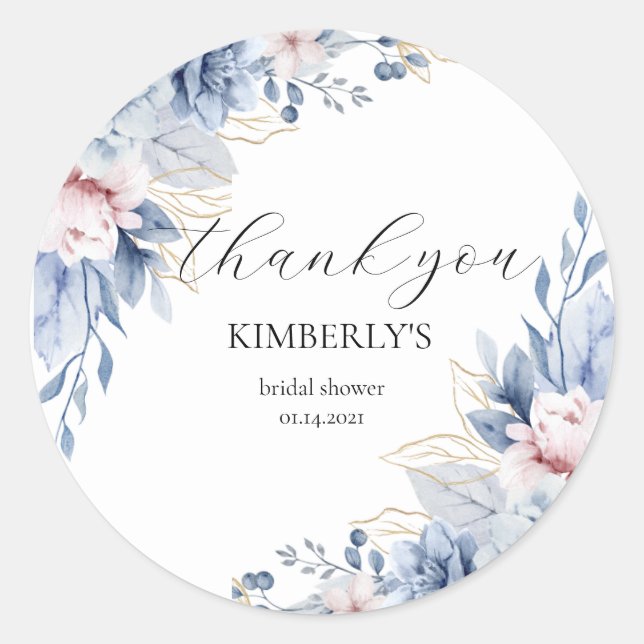 Adesivo Redondo Elegant Boho Wildflower (Frente)