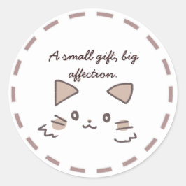Adesivo Redondo Elegant Cat Stickers - Personalized Giftシール