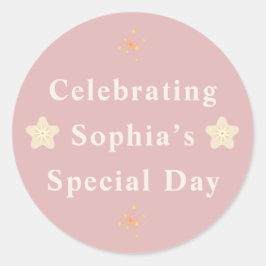 Adesivo Redondo Elegant Friendship Day Sticker for Her.