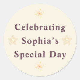 Adesivo Redondo Elegant Friendship Day Sticker for Her.