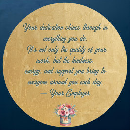 Adesivo Redondo Elegant Gold Administrative Professionals Day