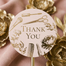Elegant Gold Pink Beauty Business Brand Thank You 