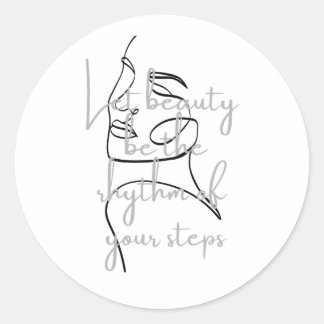 Adesivo Redondo Elegant Inspirational Quote Sticker