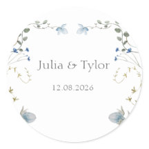 Elegant Minimal Wedding Sticker