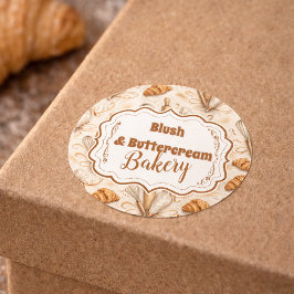Adesivo Redondo Elegant Pastel Bakery Branding