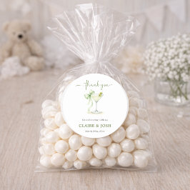 Adesivo Redondo Elegant Tini One On The Way Thank You