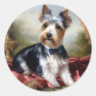 Adesivo Redondo Elegant Yorkshire Terrier Beauty