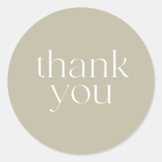 Adesivo Redondo Elegante Arco Arredondado Beige Obrigado, Seal, St
