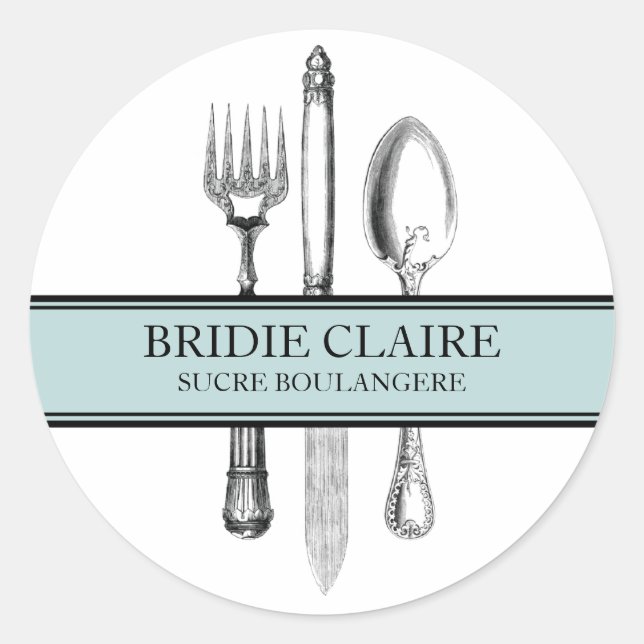 Adesivo Redondo Elegante Autocolante (Frente)