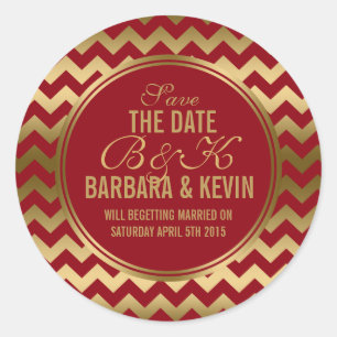 Adesivo Redondo Elegante Burgundy e Geométrico Zigzag Chevron 2