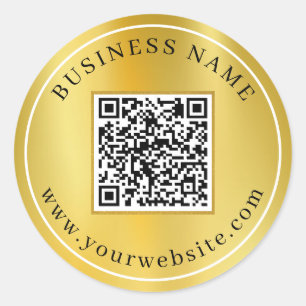 Adesivo Redondo Elegante de código QR personalizado