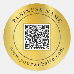 Adesivo Redondo Elegante de código QR personalizado