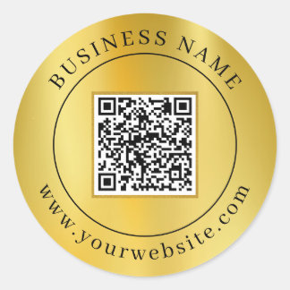Adesivo Redondo Elegante de código QR personalizado