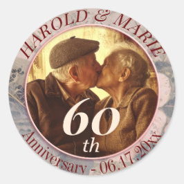 Adesivo Redondo Elegante Diamond Wedding Design