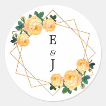 Elegante Dourado Glitter Geométrico Laranja Floral