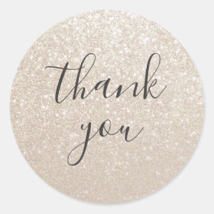 Adesivo Redondo Elegante Dourado Obrigado Vestido De Casamento