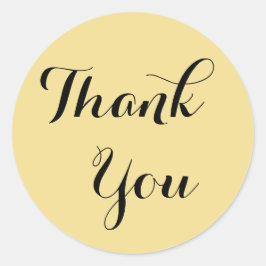 Adesivo Redondo Elegante Faux Dourado Obrigado Favorece Envelope S