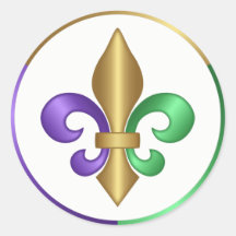 Elegante Fleur de Lis Francesa Roxo Dourado Verde