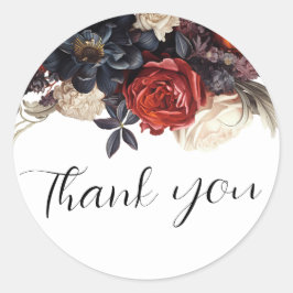 Adesivo Redondo Elegante Floral