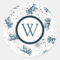 Elegante Floral Grunge Monograma