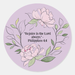 Adesivo Redondo Elegante Floral Wreath Religiosa Devoção Fiel